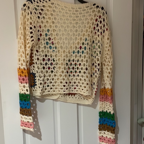 SHEIN Floral Crochet Openwork Cardigan in size large - Picture 7 of 10